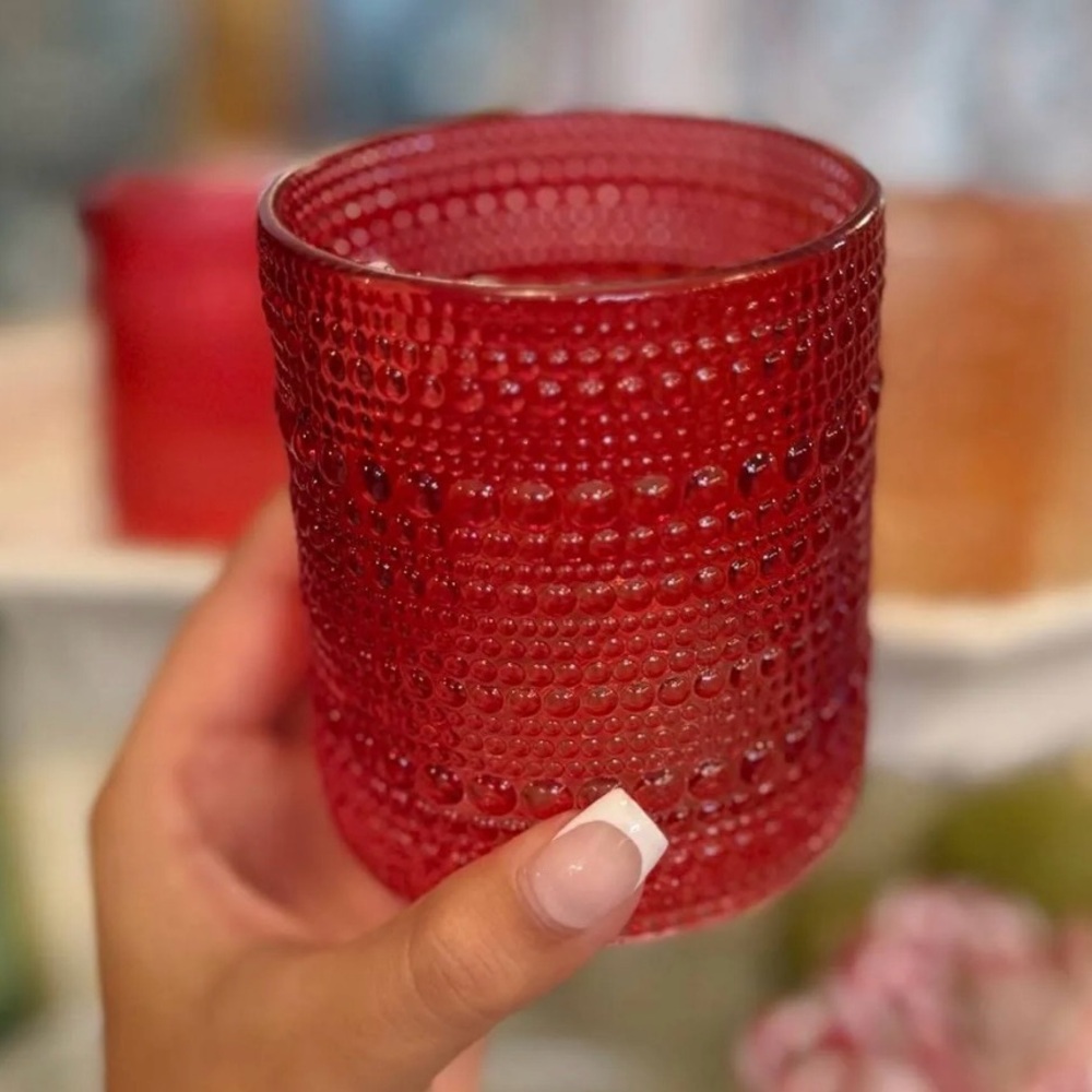 New Red drink glasses.   4 count